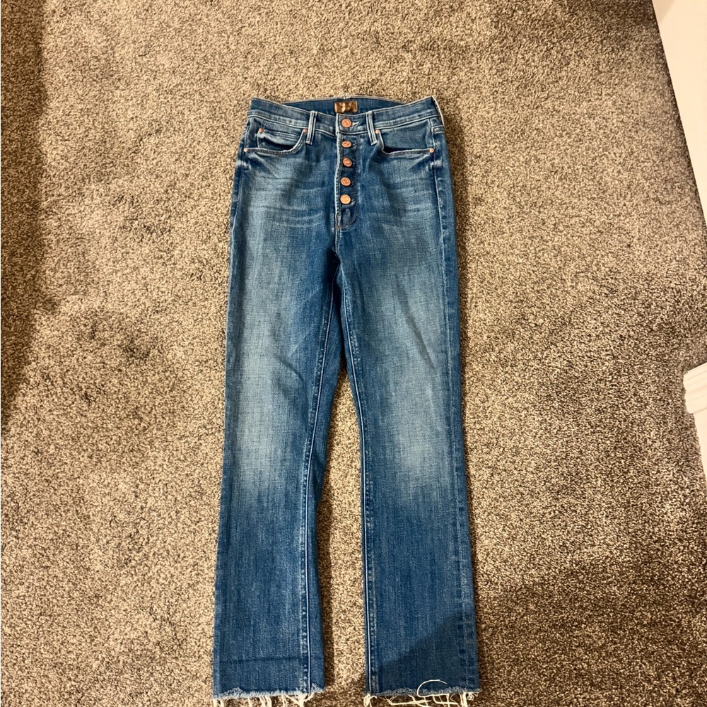 MOTHER Pixie Dazzler Ankle Fray Jeans
